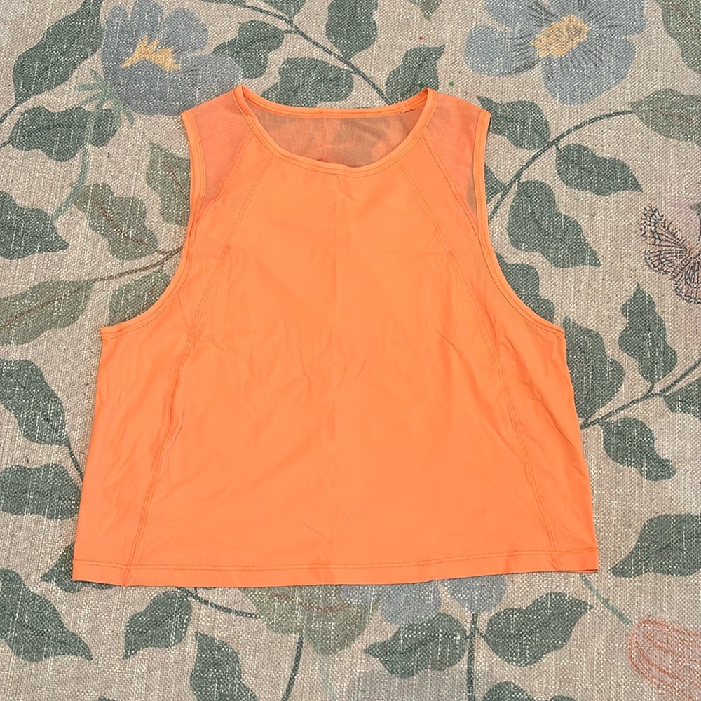 Orange lululemon tank top